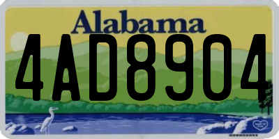 AL license plate 4AD8904