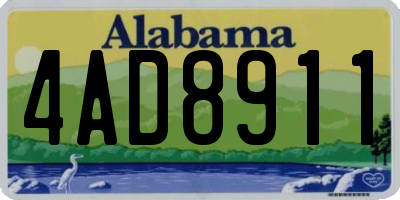 AL license plate 4AD8911