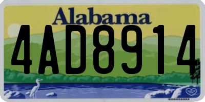 AL license plate 4AD8914