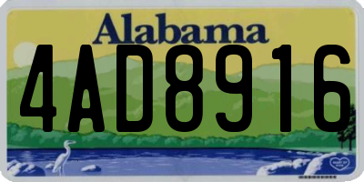 AL license plate 4AD8916