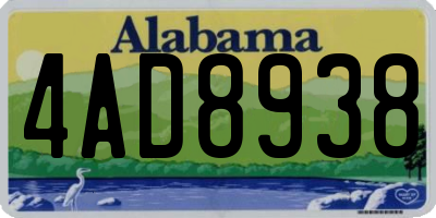 AL license plate 4AD8938