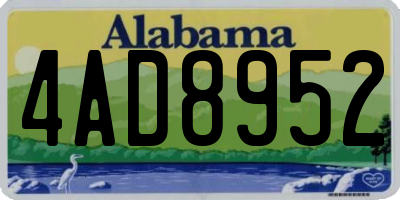 AL license plate 4AD8952