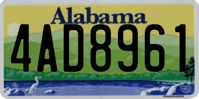 AL license plate 4AD8961