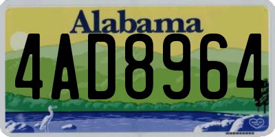 AL license plate 4AD8964