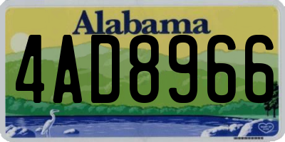 AL license plate 4AD8966