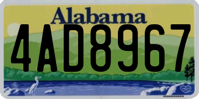 AL license plate 4AD8967