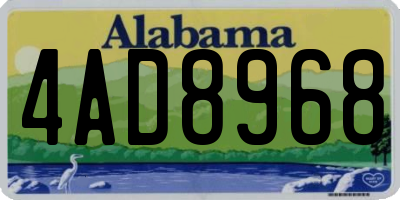 AL license plate 4AD8968