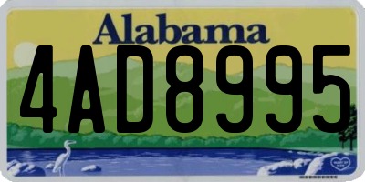 AL license plate 4AD8995