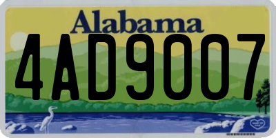 AL license plate 4AD9007