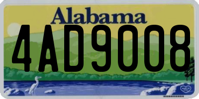 AL license plate 4AD9008