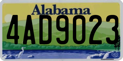 AL license plate 4AD9023