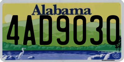 AL license plate 4AD9030