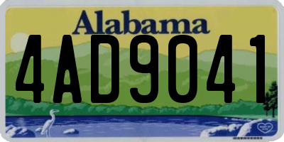 AL license plate 4AD9041