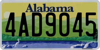 AL license plate 4AD9045