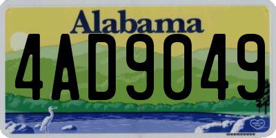 AL license plate 4AD9049