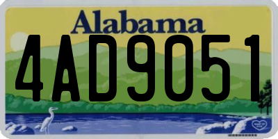 AL license plate 4AD9051