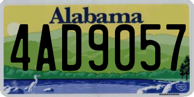 AL license plate 4AD9057
