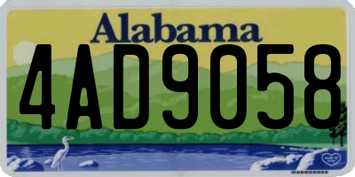 AL license plate 4AD9058