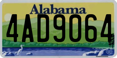 AL license plate 4AD9064