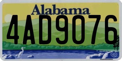 AL license plate 4AD9076