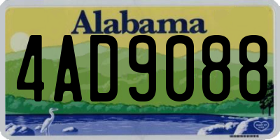 AL license plate 4AD9088