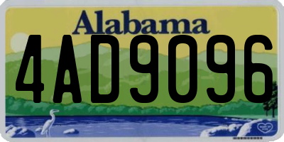 AL license plate 4AD9096
