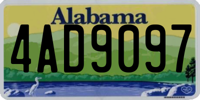 AL license plate 4AD9097