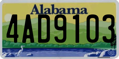 AL license plate 4AD9103