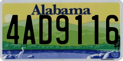 AL license plate 4AD9116