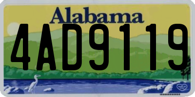 AL license plate 4AD9119