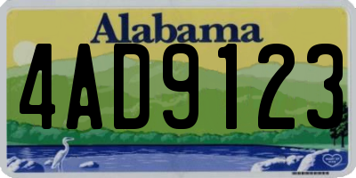 AL license plate 4AD9123