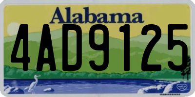 AL license plate 4AD9125