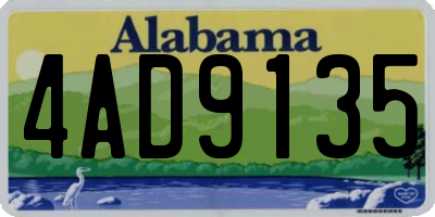 AL license plate 4AD9135