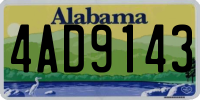 AL license plate 4AD9143