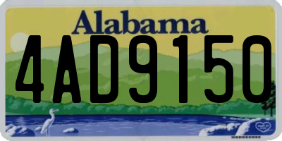 AL license plate 4AD9150