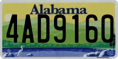 AL license plate 4AD9160