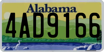 AL license plate 4AD9166