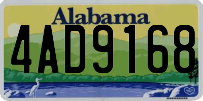 AL license plate 4AD9168