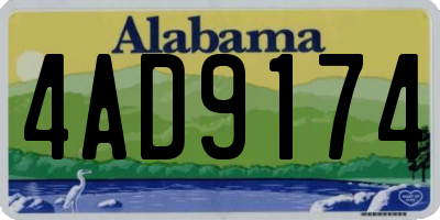 AL license plate 4AD9174