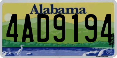AL license plate 4AD9194