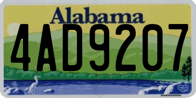 AL license plate 4AD9207