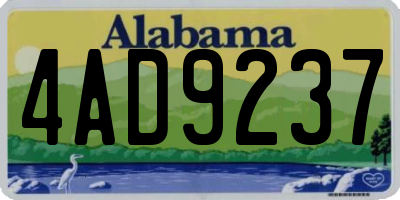 AL license plate 4AD9237