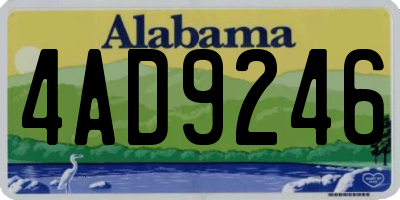 AL license plate 4AD9246