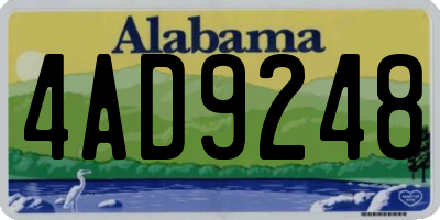 AL license plate 4AD9248