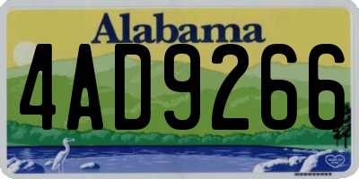 AL license plate 4AD9266