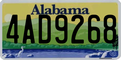 AL license plate 4AD9268