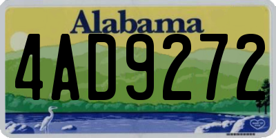 AL license plate 4AD9272