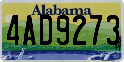 AL license plate 4AD9273