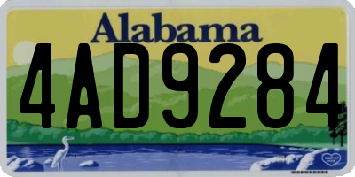 AL license plate 4AD9284