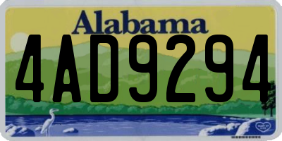 AL license plate 4AD9294